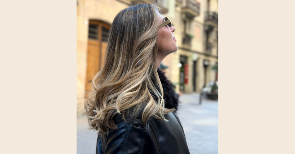 Resultado de balayage en Noon Salón, peluquería especializada en rubios en El Born, Barcelona